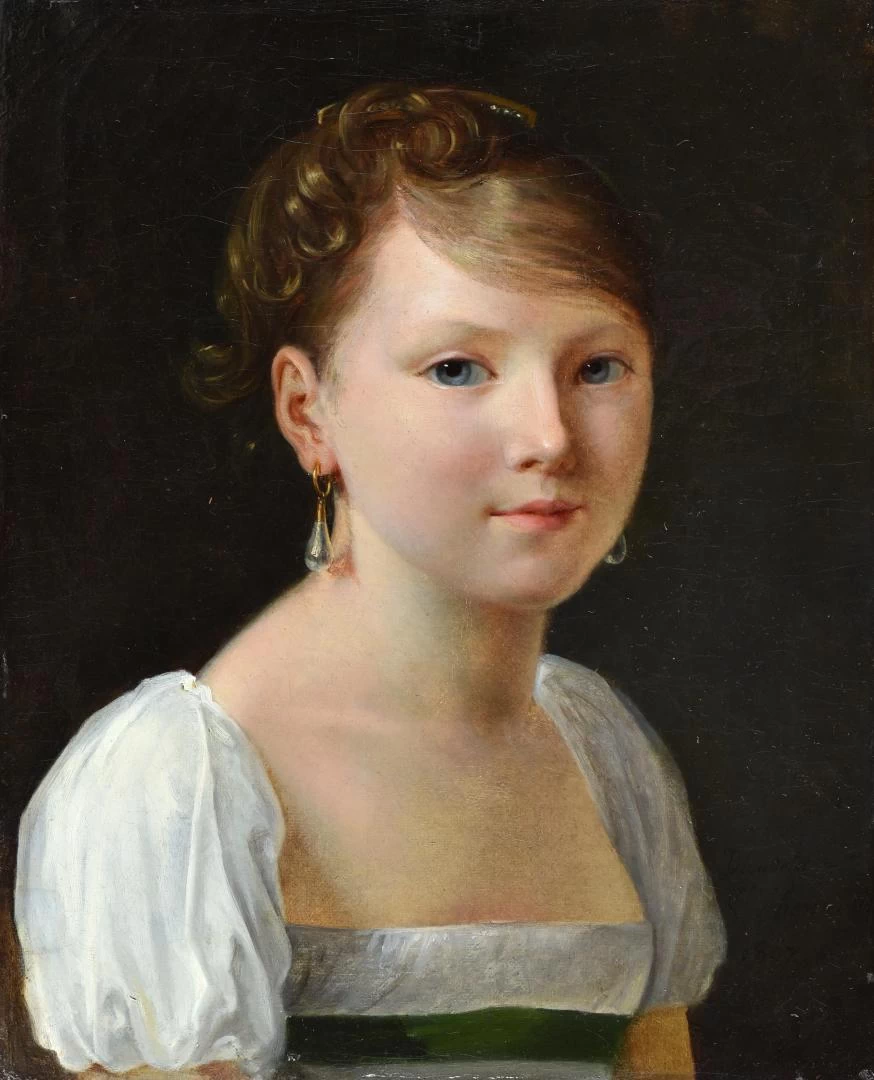 Constance Marie Charpentier - Ritratto di ragazza con orecchino di perla
